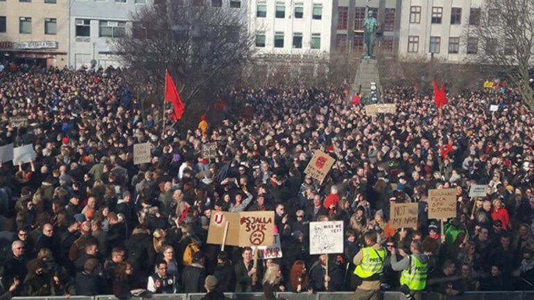 Islandia manifestaciones